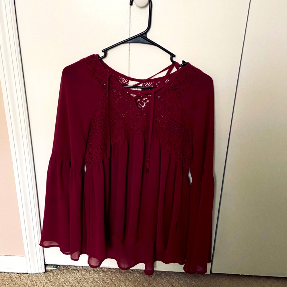 Knox Rose Maroon Blouse